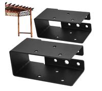 Lot de 2 sabots de poutres 44 x 94 mm pour poutres en bois, connecteurs invisibles pour la construction de clôtures et la construction de meubles, stabilisateurs de poutres très résistants, pour
