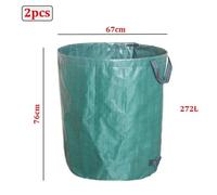 Lot de 2 Sac de Jardin Portable - Sacs de Déchets de Jardin Pliable Durable 272L - Sacs à Feuilles
