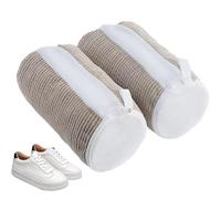 Lot de 2 Sac de Machine à Laver Les Chaussures, Sac de Nettoyage de Chaussures réutilisable | Lave Chaussure Machine,Sac réutilisable à Fermeture éclair en Microfibre Chenille pour laveuse