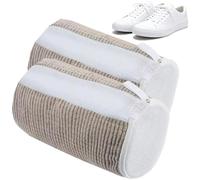Lot de 2 Sac Lavage Chaussures - Convient aux Chaussures de Sport et aux Chaussures d'Entraînement, Fabriqué en Laine Propre à 360°, Réduit le Bruit de Lavage, avec Fermeture Éclair, Réutilisable.