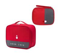 Lot de 2 sachets de rangement en tissu Oxford pour médicaments, pour un accès rapide aux trousses cliniques de voyage, Rouge