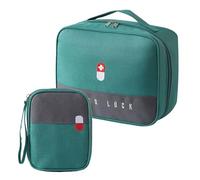 Lot de 2 sachets de rangement en tissu Oxford pour médicaments, pour un accès rapide aux trousses cliniques de voyage, Vert