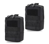 Lot de 2 Sacoche Tactique, Mini Pochette Tactique Molle Poche Sacoche Ceinture Homme Nylon pour Campin Voyages Vélo Escalade Accessoires