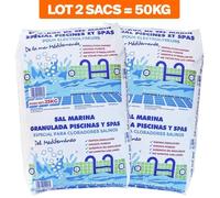 Llofer - 2SEL25KG, 2 Sacs de sel Fin pour Piscine (Dissolution Rapide) - 25kg