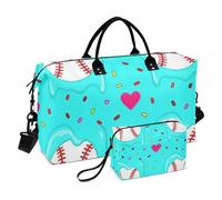 Lot de 2 sacs à bagages imprimés complets pour chariot léger d'entraînement, Baseball Drip, One Size, Classique