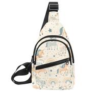 Lot de 2 sacs à bandoulière amusants pour femmes et hommes - Sac fourre-tout à bandoulière - Sac banane de voyage, Multicolore 15., 11.8x7x1.5in/30x18x4cm