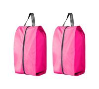 Lot de 2 sacs à chaussures de voyage extra larges, tissu Oxford 600D résistant à l'eau, sac à chaussures, sac à bottes, valise, cube, rose, Portable