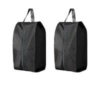 Lot de 2 sacs à chaussures de voyage extra larges, tissu Oxford 600D résistant à l'eau, sac à chaussures, sac à bottes, valise, cube, noir, Portable
