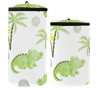 Lot de 2 sacs à chaussures en forme de crocodiles aquarelles pour machine à laver les chaussures, Crocodiles aquarelle, 1 Size