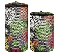 Lot de 2 sacs à chaussures pour machine à laver - Pour chaussures de sport, chaussures de tennis, fleurs mandalas colorées, Fleurs mandala colorées, 1 Size