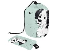 Lot de 2 sacs à cosmétiques de voyage grande capacité souples et étanches avec cordon de serrage Motif chien à pois, Chien à pois amusant, 9.9x6.9in/25.2x17.6cm;6x3.5in/15.2x8.8cm, Élégant