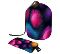 Lot de 2 sacs à cosmétiques de voyage grande capacité souples et étanches avec cordon de serrage Motif patte de chien, Art abstrait Patte de chien, 9.9x6.9in/25.2x17.6cm;6x3.5in/15.2x8.8cm, Élégant
