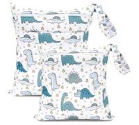 Lot de 2 Sacs à Couches Lavables,Sac Étanche à Couches pour Bébé,Sac à Maillot Mouillé Imperméable,Sac de Voyage pour Plage et Piscine,Sac à Couches Lavable pour Garderie