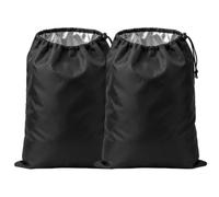 Lot de 2 sacs à déchiqueteuse à bois avec cordon de serrage | Sac de rangement pour granulés pour jardin, pelouse, pique-nique, camping, garage, jardin