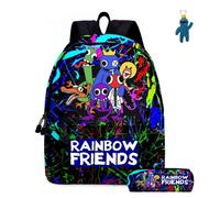 Lot de 2 sacs à dos de voyage avec porte-clés Friends - Motif dessin animé en 3D - 40,6 cm, a, 16in