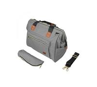 Sac à langer Monsieur Bébé Lot de 2 sacs à langer multifonction pour bébé 12 poches avec trousse isotherme - 47 x 30 x 18.5 cm - Gris Clair -