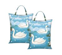 Lot de 2 sacs à linge de voyage (Swan Lake)