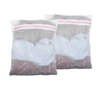 Lot de 2 sacs à linge en maille avec fermeture éclair dissimulée, pour linge délicat, soutien-gorge, chaussettes, vêtements de bébé, durables, réutilisables, 40 x 50 cm