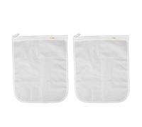 Lot de 2 sacs à linge en maille avec fermeture éclair, grande taille, durable, respirant, pour machine à laver, linge de lit délicat, chaussures, matériau ABS