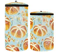 Lot de 2 sacs à linge en maille pour chaussures de Noël Happy Easter Hot Cross Buns, Happy Easter Hot Cross Buns, 1 size, Moderne