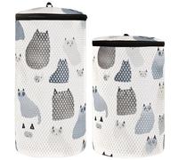 Lot de 2 sacs à linge esthétiques pour machine à laver Motif chats Ragdoll Blanc, Esthétique Ragdoll chats blancs, 1 size, Moderne