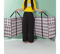 Lot de 2 sacs à linge extra larges,Sacs de rangement solides en forme de boîte en plastique pour les voyages, les courses,Tissu imperméable avec fermeture éclair pour le garder propre,80x55x24 cm