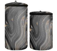 Lot de 2 sacs à linge pour chaussures de tennis, chaussures de tennis et machine à laver Motif marbre liquide abstrait, Imprimé abstrait marbre liquide, 1 Size