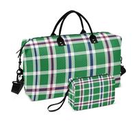 Lot de 2 sacs à main matelassés amovibles polyvalents, Plaid moderne vert rouge, One Size, Classique