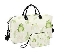 Lot de 2 sacs à main matelassés en maille filet pour voyage d'affaires spacieux, Arc grenouille, One Size, Classique