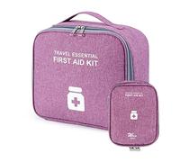 Lot de 2 sacs à médicaments - Grande capacité - Vides - Étanches - Pour les premiers secours - Pour la maison, le bureau, les voyages, l'extérieur, lilas, Pratique :
