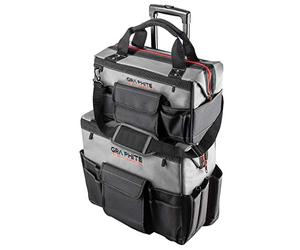 Lot de 2 sacs à outils à roulettes en graphite pour technicien + sac de transport pour outils électriques