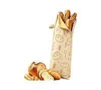 Lot de 2 sacs à pain à la cire d'abeille en coton - 17 x 70 cm - Réutilisables - Lavable - Pour la pâte à levre et le pain fait maison - Pour un rangement idéal pour la régulation de l'humidité