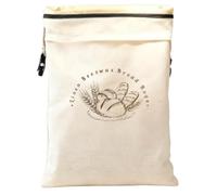 Lot de 2 sacs à pain en cire d'abeille réutilisables avec fermeture éclair et sangle, revêtement en cire d'abeille naturelle sur coton biologique pour garder la fraîcheur, 43, 2 x 33 cm, sac en