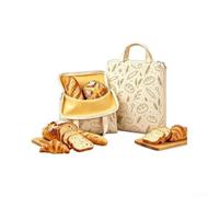 Lot de 2 sacs à pain respectueux de l'environnement en cire d'abeille naturelle avec fermeture éclair en forme de U pour pains artisanaux - Réutilisable 43 x 32 cm