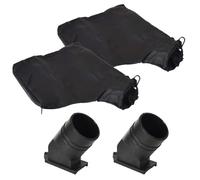 Lot de 2 Sacs à poussière pour Scie à Onglet en Aluminium 255 avec Fermeture éclair et Support Filaire Réglable pour Ponceuse à Bande de Réservoir,Accessoires de Scie à,Raboteuse,Scie Diagonale