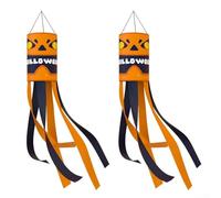 Lot de 2 sacs à thème apparition du vent en plein air, matériau imperméable pour décoration d'Halloween, à accrocher dans les cours et les porches (10)