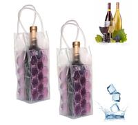 Lot de 2 sacs à vin glacés, refroidisseur de vin, refroidisseur de vin, refroidisseur de bouteille de vin, refroidisseur de bouteille de vin, refroidisseur de bouteille de vin pour champagne rouge