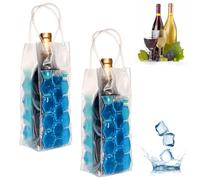 Lot de 2 sacs à vin glacés, refroidisseur de vin, refroidisseur de vin, refroidisseur de bouteille de vin, refroidisseur de bouteille de vin pour champagne rouge blanc ou étincelant. Support de