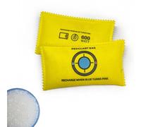 Lot de 2 sacs absorbeurs d'humidité réutilisables en gel de silice pour voiture et maison, sac déshumidificateur pour placard, armoire, armoire, absorbeur d'humidité sûr et inodore avec tissu en coton