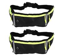 Lot de 2 Sacs Banane pour Homme et Femme, Sac Banane à bandoulière, Sac Ceinture résistant à l'eau pour Voyage, Marche, Course, randonnée, Cyclisme (Noir)