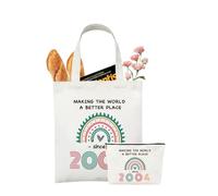 Lot de 2 sacs cadeaux d'anniversaire pour elle avec jolie trousse de maquillage et sac fourre-tout, fabuleux cadeaux pour 21e anniversaire d'amies, femme, fille, meilleure amie