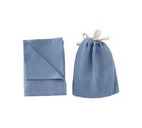 Lot de 2 sacs de bain confortables pour bébé avec sac de rangement à suspendre en tissu apaisant pour peaux sensibles