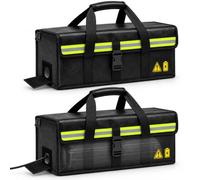 Lot de 2 sacs de batterie pour vélo électrique 50 × 14 × 17 cm, 8 couches | Compatible avec PowerTube 625/750, avec ouverture de câble verrouillable, 3 sangles de fixation, bandes réfléchissantes et