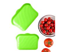 Lot de 2 sacs de congélation en silicone pliables portables autoportants | Sacs réutilisables en silicone pour soupes, viandes, fruits, légumes, collations, voyages, cuisine, camping, pique-nique