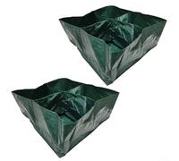 Lot de 2 sacs de culture respirants avec 4 et 6 grilles pour cultiver des légumes et des pommes de terre avec une circulation d'air maximale (A)