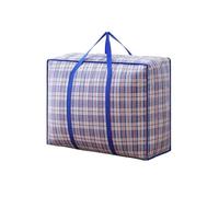 Lot de 2 sacs de déménagement tissés multifonctionnels de grande capacité - Organiseur de bagages portable pour vêtements et plus encore (bleu, S - 48 x 32 x 23 cm)