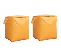 Lot de 2 sacs de déménagement très résistants et imperméables avec design pliable et poche pour étiquettes pour une organisation efficace des vêtements, livres, chaussures et besoins de rangement