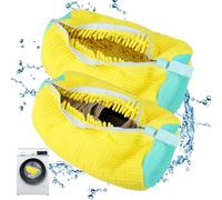 Lot de 2 sacs de lavage pour chaussures - 39 x 19 cm - Sacs de lavage pour chaussures - Réutilisables - Avec fermeture éclair