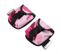 Lot de 2 sacs de lestage pour plongée sous-marine, capacité de poids combiné, boucle à dégagement rapide, compatible avec ceinture et plaque arrière (rose)