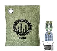 Lot de 2 sacs de purification d'air naturel | Absorbeur d'odeurs de charbon de bambou pour la maison et la voiture | Éliminateur d'odeurs de placard, désodorisant pour petite pièce et désodorisant de